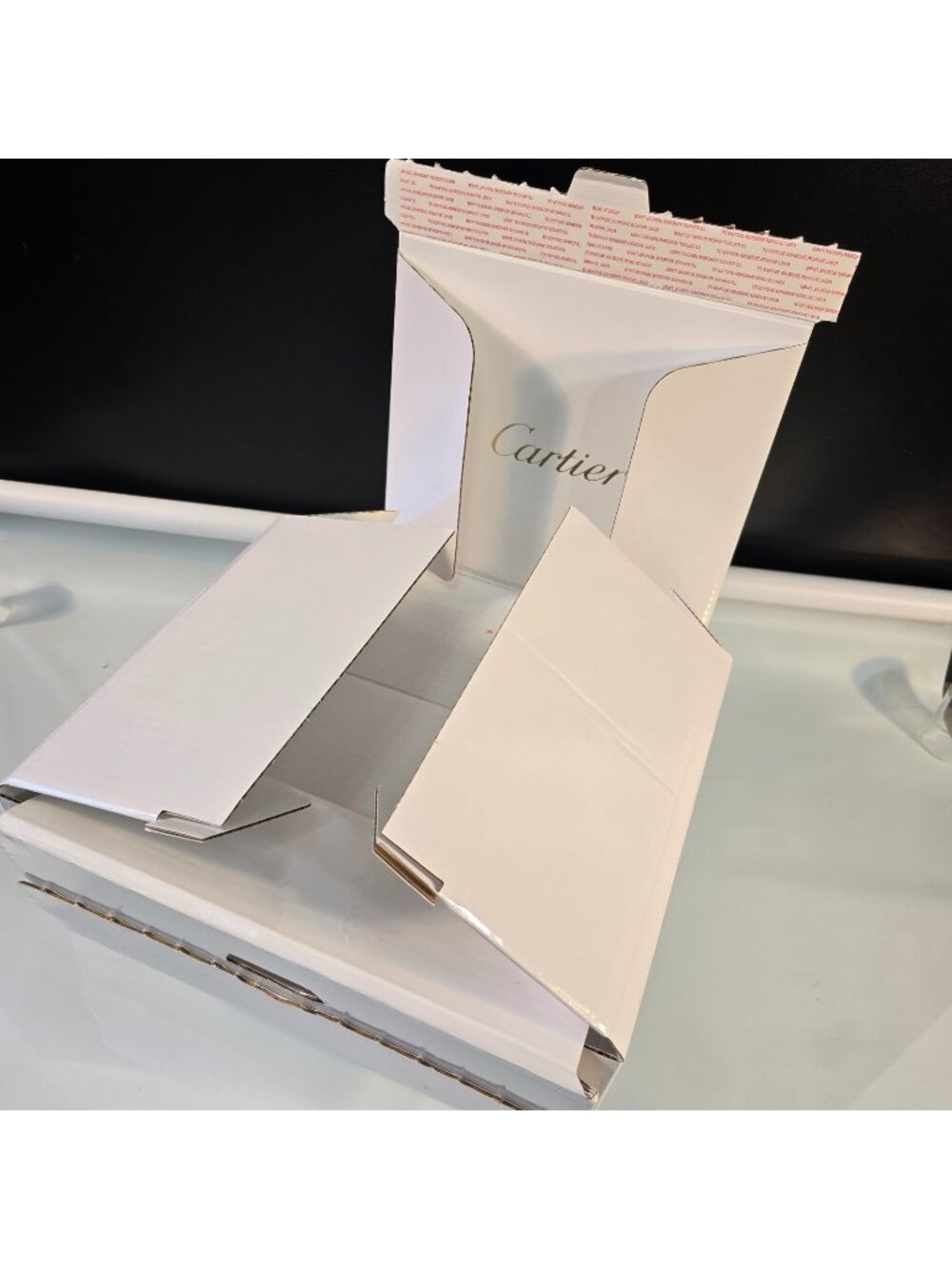 Authentic Cartier Empty White Foldable Box 10.5" x 9.5" x 5"